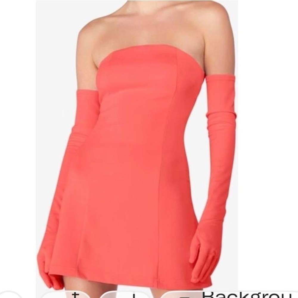 MISCREANTS CUPID‎ Coral Strapless Dress size 4 Revolve NWT